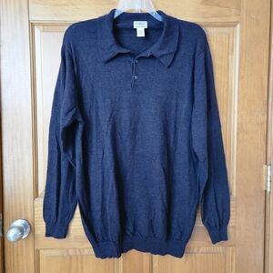 L.L.Bean Merino Wool Pullover Mens XL Tall Eclectic Grandpa Academia Fisherman